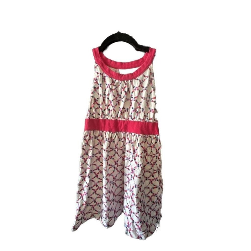 Tea Collection Girls Sleeveless Casual Dress, Geometric Circle Pattern Size 6